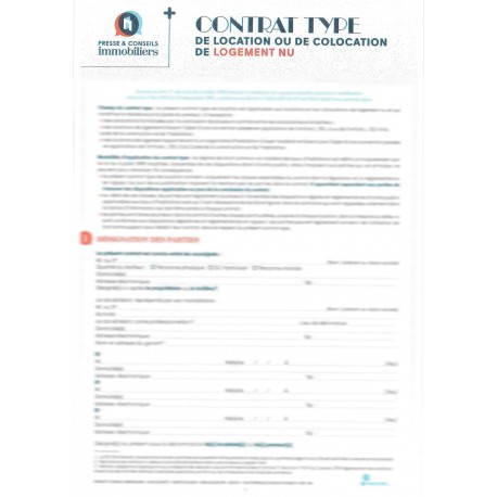 Bail de location / colocation de logement vide – lot de 2